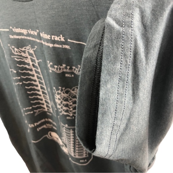 Next Level Wine Cellar Tee Men XL Green Front Graphic of Wine Storage Plans - Picture 4 of 8